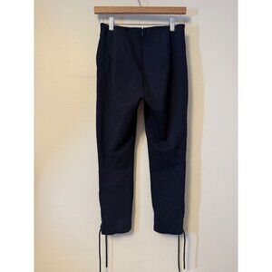 Rag & Bone Simone Lace Up Ankle Pants Dark Navy Blue Sz 4 Back Zip